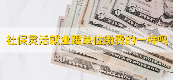 社保灵活就业跟单位缴费的一样吗