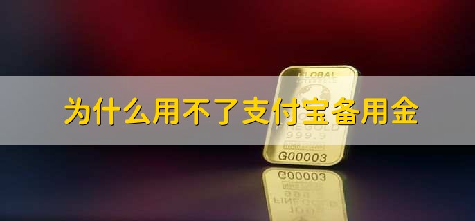 为什么用不了支付宝备用金，有以下4种原因