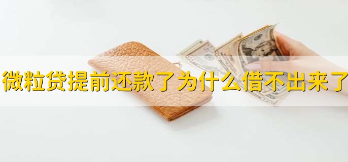微粒贷提前还款了为什么借不出来了