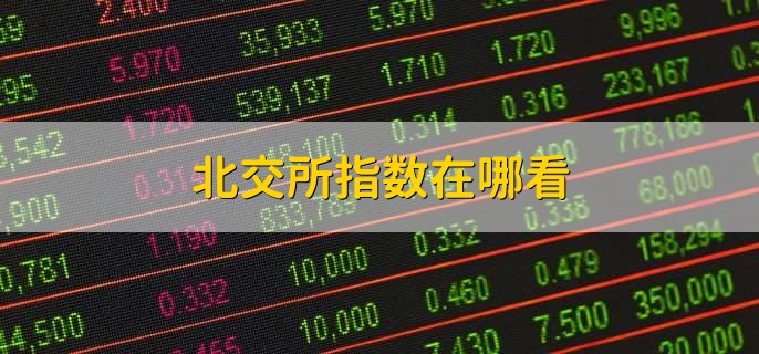 北交所指数在哪看