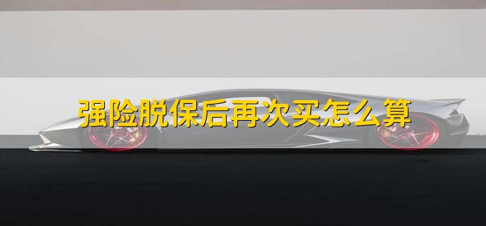 强险脱保后再次买怎么算