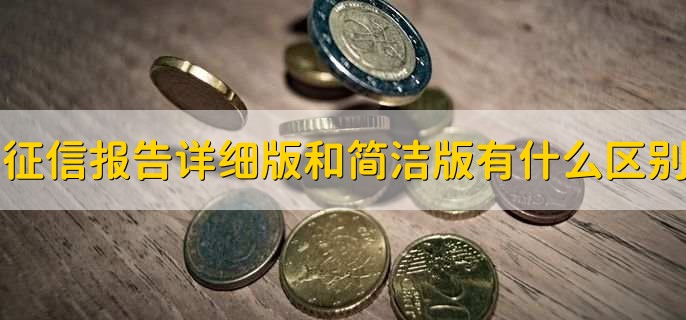 征信报告详细版和简洁版有什么区别