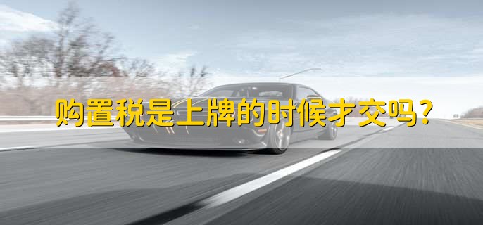 购置税是上牌的时候才交吗?