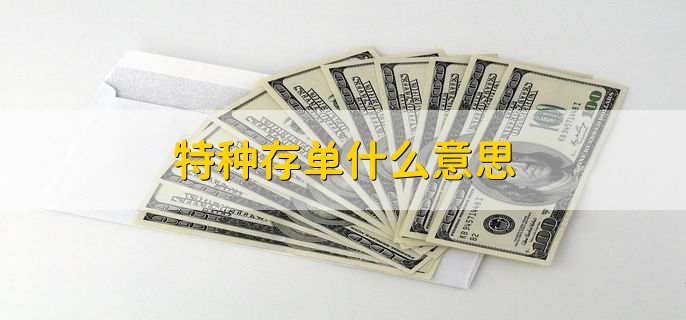 特种存单什么意思