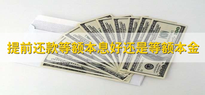 提前还款等额本息好还是等额本金