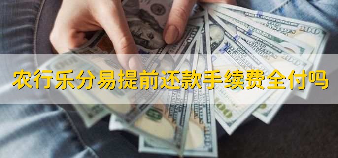 农行乐分易提前还款手续费全付吗