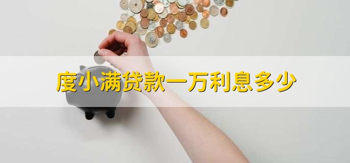 度小满贷款一万利息多少