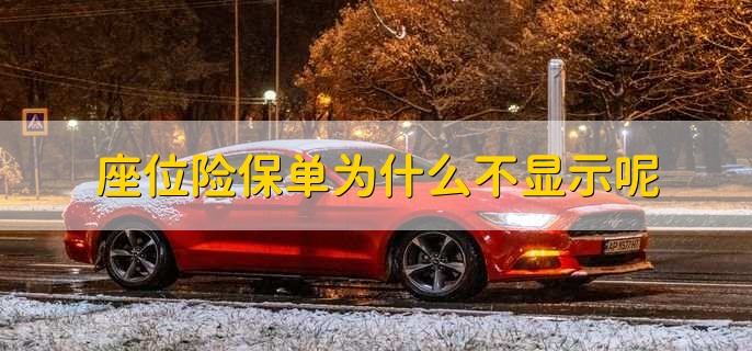 座位险保单为什么不显示呢