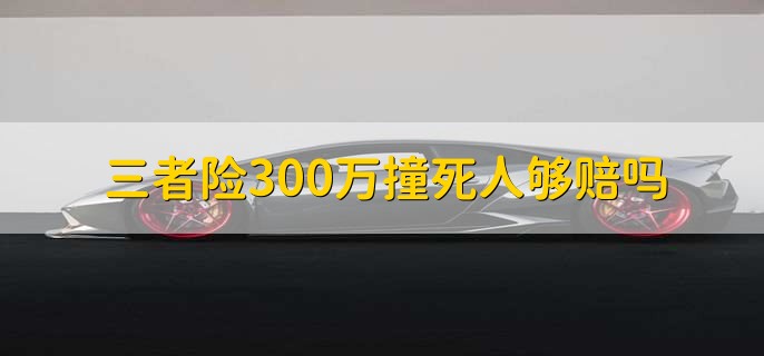 三者险300万撞死人够赔吗