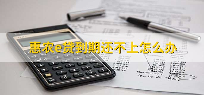 惠农e贷到期还不上怎么办