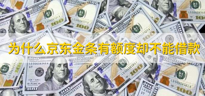 为什么京东金条有额度却不能借款