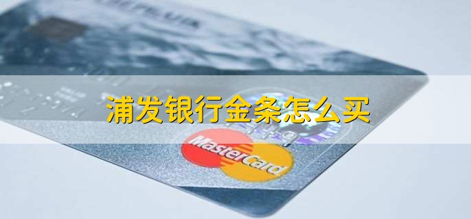 浦发银行金条怎么买