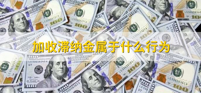 加收滞纳金属于什么行为