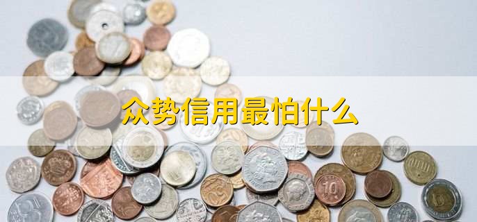 众势信用最怕什么