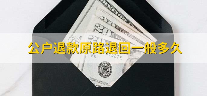 公户退款原路退回一般多久