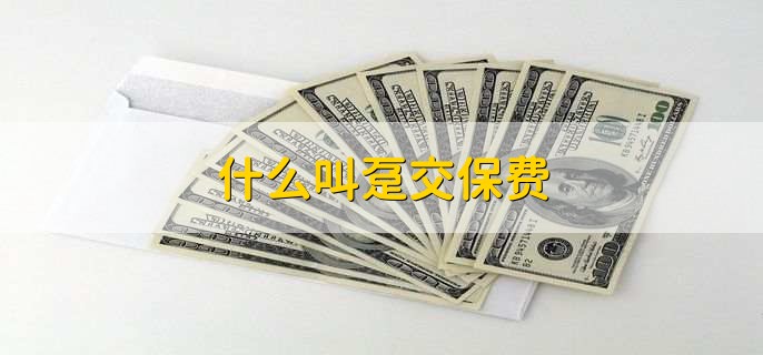 什么叫趸交保费