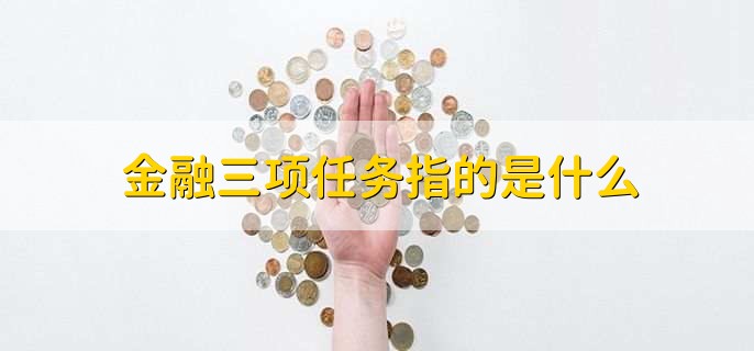 金融三项任务指的是什么