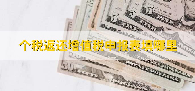 个税返还增值税申报表填哪里,有以下三点