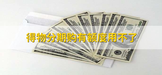 得物分期购有额度用不了