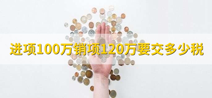 进项100万销项120万要交多少税