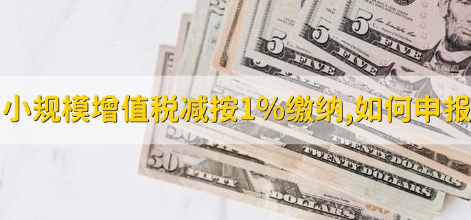 小规模增值税减按1%缴纳,如何申报
