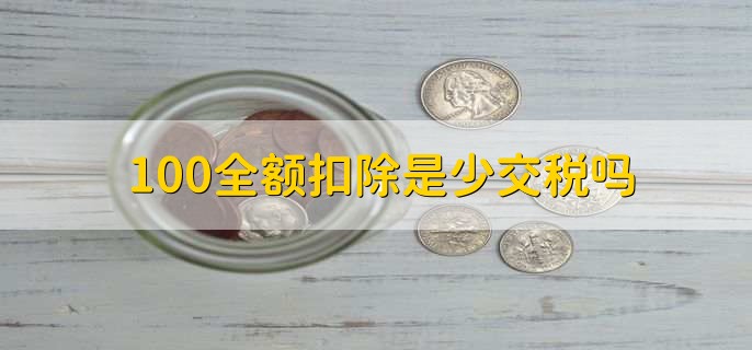 100全额扣除是少交税吗