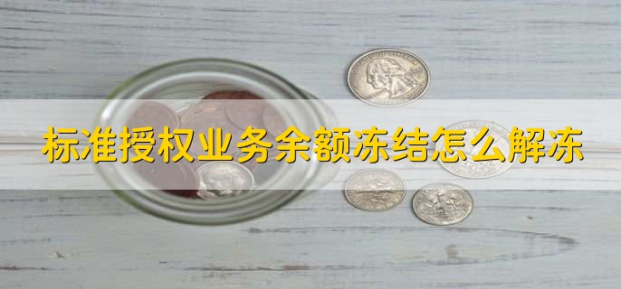 标准授权业务余额冻结怎么解冻