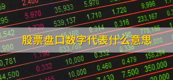 股票盘口数字代表什么意思