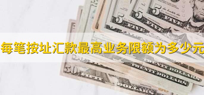每笔按址汇款最高业务限额为多少元