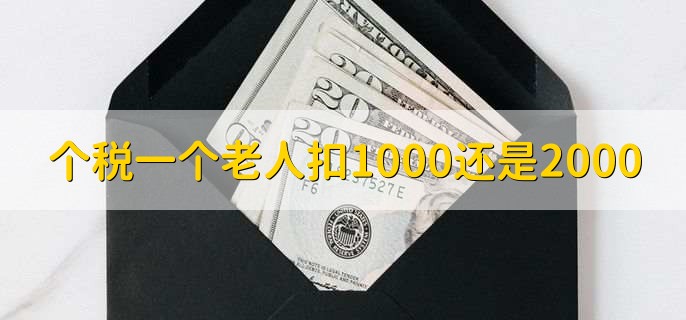 个税一个老人扣1000还是2000,个人所得税怎么算申报成功