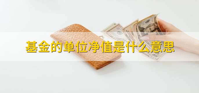 基金的单位净值是什么意思