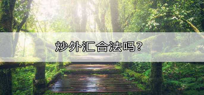 炒外汇合法吗?